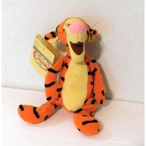 Disney Store Tigger Mini Bean Bag Plush 9" Stripey Fun Orange Yellow